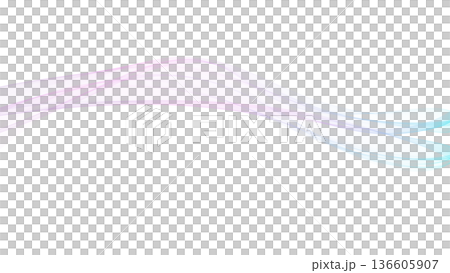 カラーウェーブ背景ライン　白バック　プレゼンテーション等の背景 136605907