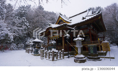 高尾山薬王院の御本社 雪景色 高尾山薬王院の御本社 雪景色 136606044