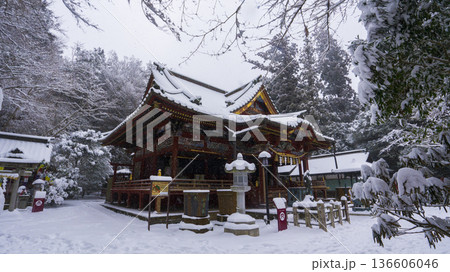 高尾山薬王院の御本社 雪景色 高尾山薬王院の御本社 雪景色 136606046