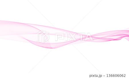 ピンク カラーウェーブ背景ライン　白バック パワーポイント背景 136606062