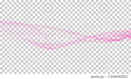 ピンク カラーウェーブ背景ライン　白バック パワーポイント背景 136606062