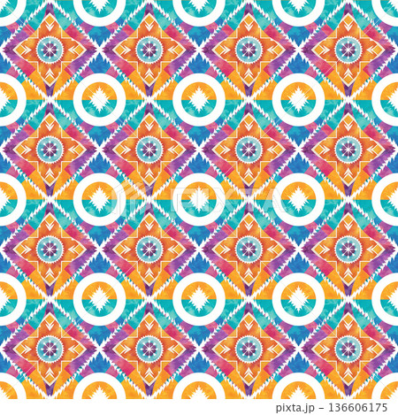 seamless pattern of abstract geometric shapes 136606175