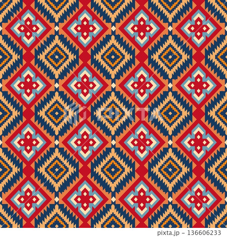 seamless pattern of abstract geometric shapes 136606233