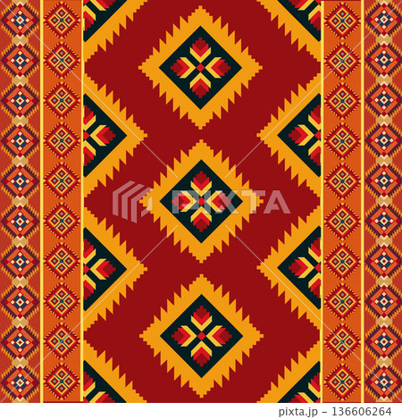 seamless pattern of abstract geometric shapes 136606264