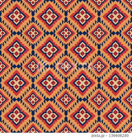seamless pattern of abstract geometric shapes 136606280