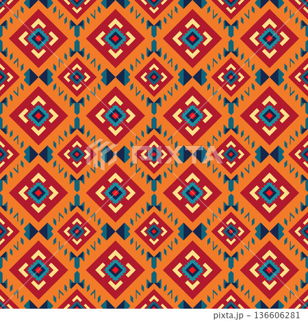 seamless pattern of abstract geometric shapes 136606281