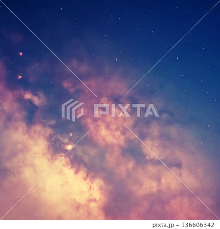 night sky with moon and mountains, nature background night sky with moon and mountains, nature background 136606342