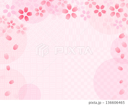 春のイラスト素材 桜舞う綺麗なフレーム 4 春のイラスト素材 桜舞う綺麗なフレーム 4 136606465