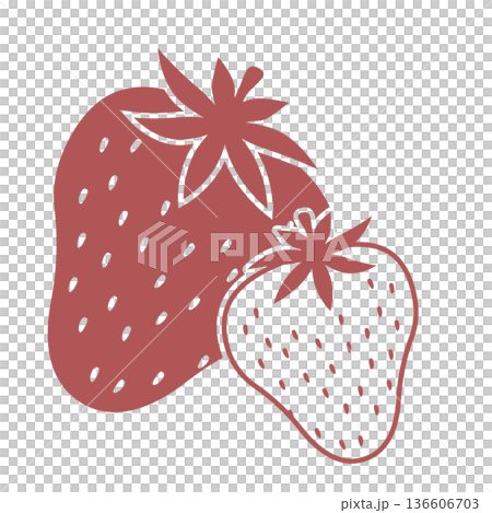 Illustration material of cute strawberry Illustration material of cute strawberry 136606703