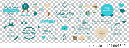 白色情人節設計理念，白色背景 136606745