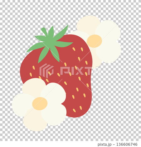 Illustration material of cute strawberry Illustration material of cute strawberry 136606746