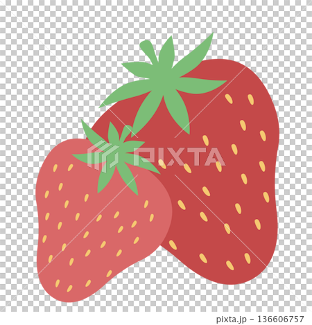 Illustration material of cute strawberry 136606757