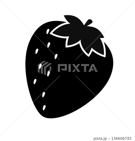 かわいい苺のイラスト素材 136606785