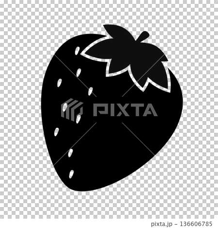 Illustration material of cute strawberry 136606785