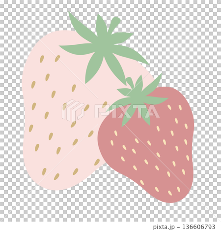 かわい苺のイラスト素材 136606793