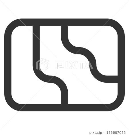 地図 アイコン(シンプル・線画・モノクロ) 地図 アイコン(シンプル・線画・モノクロ) 136607053