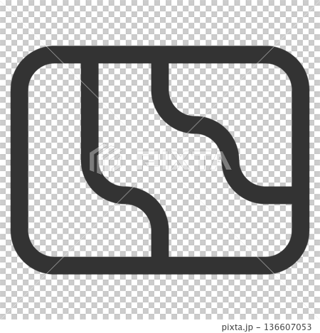 地図 アイコン(シンプル・線画・モノクロ) 地図 アイコン(シンプル・線画・モノクロ) 136607053