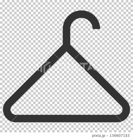 Hanger icon (simple, line drawing, monochrome) Hanger icon (simple, line drawing, monochrome) 136607183