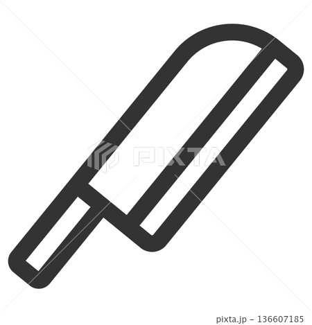 包丁　アイコン（シンプル・線画・モノクロ） 136607185