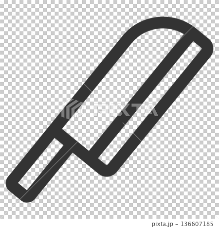 包丁　アイコン（シンプル・線画・モノクロ） 136607185