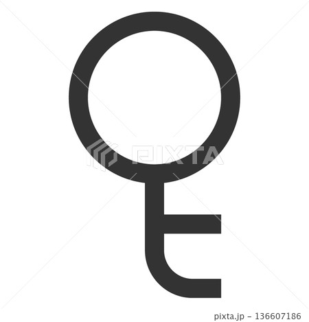 鍵　アイコン（シンプル・線画・モノクロ） 136607186