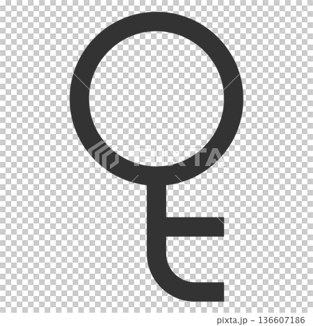 鍵　アイコン（シンプル・線画・モノクロ） 136607186