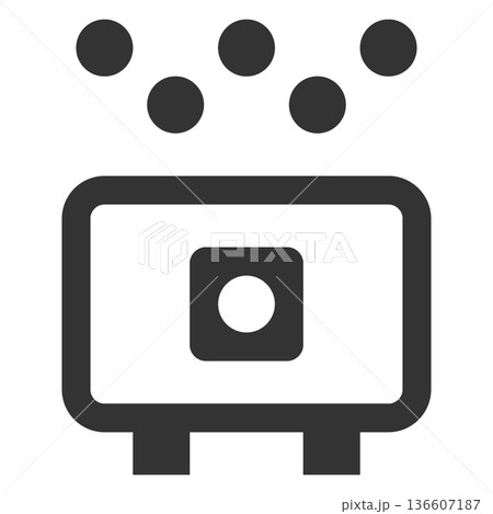 加湿器　アイコン（シンプル・線画・モノクロ） 136607187