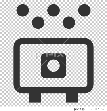 加湿器　アイコン（シンプル・線画・モノクロ） 136607187