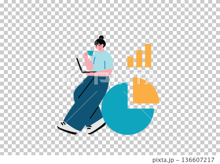 女人在做數據分析 女人在做數據分析 136607217
