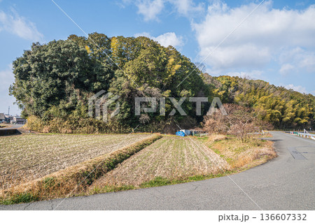 高取町の田園風景　奈良県高市郡 136607332