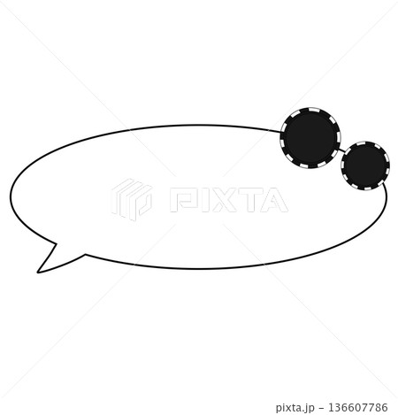 カジノ　チップ　吹き出し 136607786