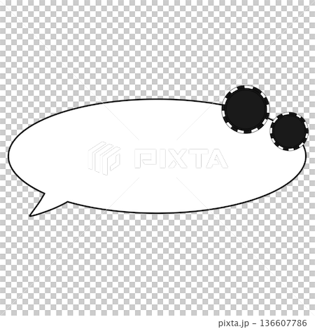 カジノ　チップ　吹き出し 136607786