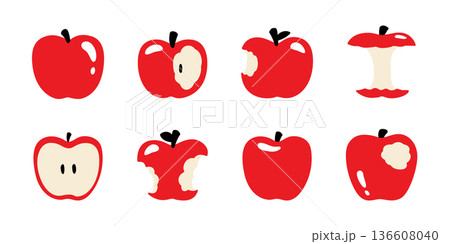 apple vector fruit icon cartoon character doodle logo symbol isolated illustration design apple vector fruit icon cartoon character doodle logo symbol isolated illustration design 136608040