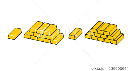 gold icon vector golden gold mine money mining business metal logo cartoon symbol character illustration doodle clip art design 136608044