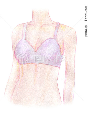 水彩イラスト　女性用アンダーウェア　 136608061