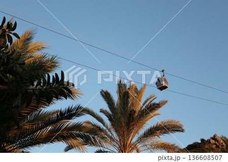 Cable cars sky. High quality photo 136608507