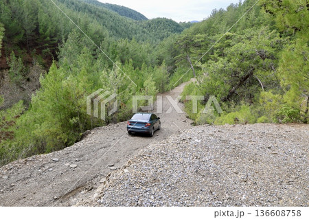 Mountain dirt road. High quality photo 136608758