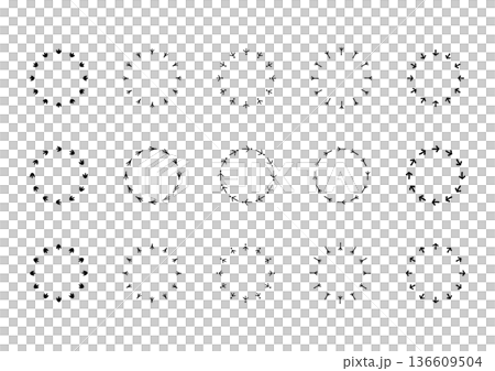 一組1套手繪圓形相框，靈感來自鳥爪印 136609504