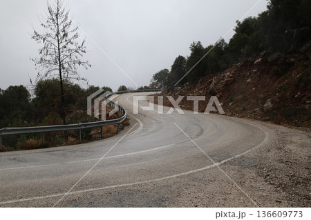 Misty mountain road. High quality photo 136609773