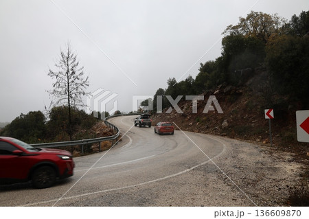 Misty mountain road. High quality photo 136609870