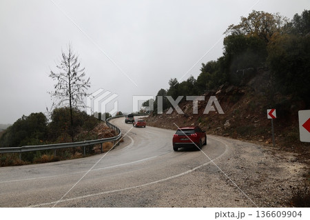 Misty mountain road. High quality photo 136609904