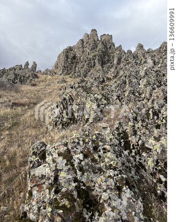 Rocky rugged landscape. High quality photo Rocky rugged landscape. High quality photo 136609991