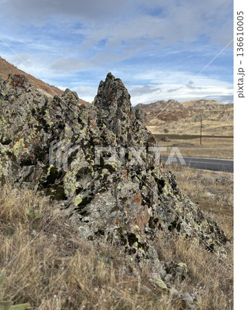 Rocky rugged landscape. High quality photo Rocky rugged landscape. High quality photo 136610005