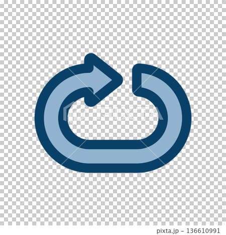 Clockwise refresh arrow icon 136610991