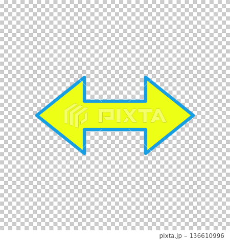 左右両向きの両矢印アイコンイラスト 左右両向きの両矢印アイコンイラスト 136610996