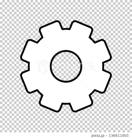Simple gear settings icon Simple gear settings icon 136611003