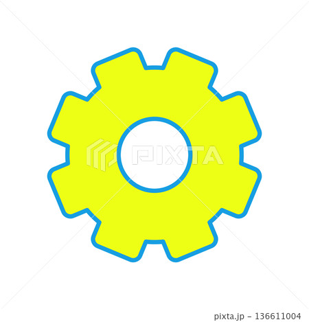 シンプルな歯車の設定アイコン 136611004