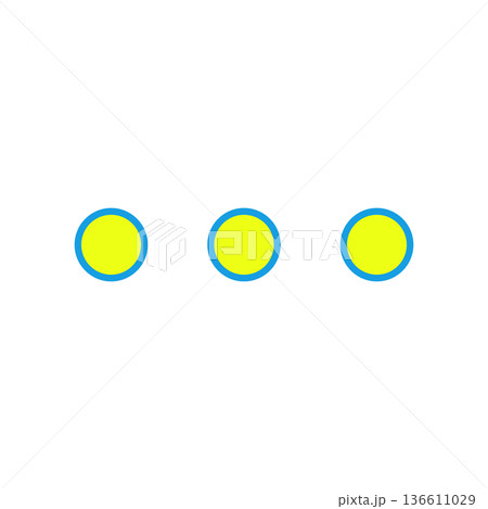 横並び三点リーダーのメニューアイコン 136611029