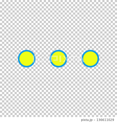 横並び三点リーダーのメニューアイコン 136611029