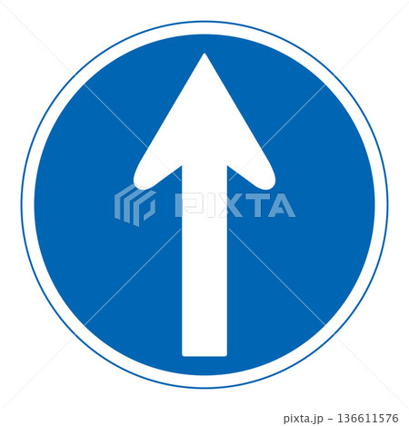 規制標識　指定方向外進行禁止 136611576